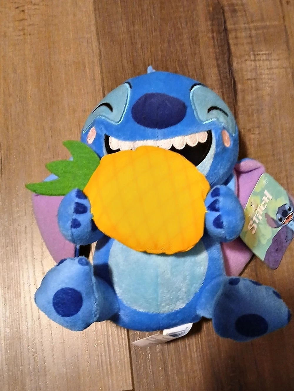 Disney Stitch Attacks Snacks Pineapple Swirl Plush Blue & Yellow